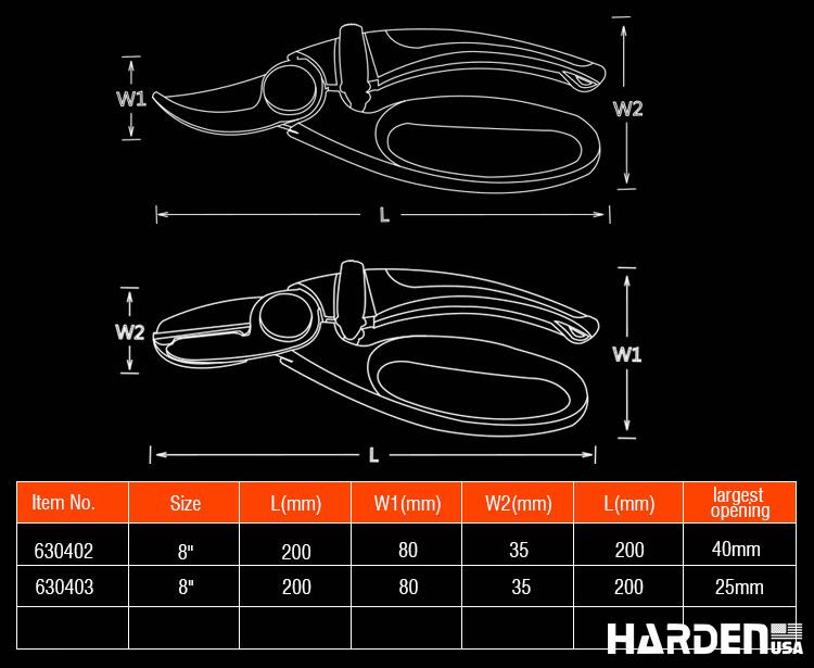 8"/200MM Garden Pruner