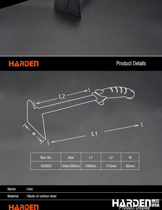 34 x 10 cm Hoe
