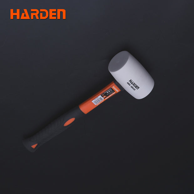 White Rubber Mallet with Fiberglass Handle