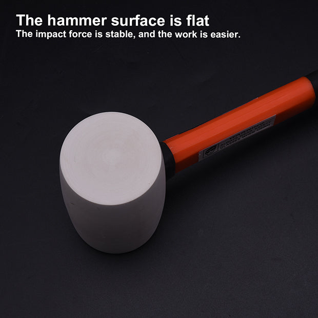 White Rubber Mallet with Fiberglass Handle