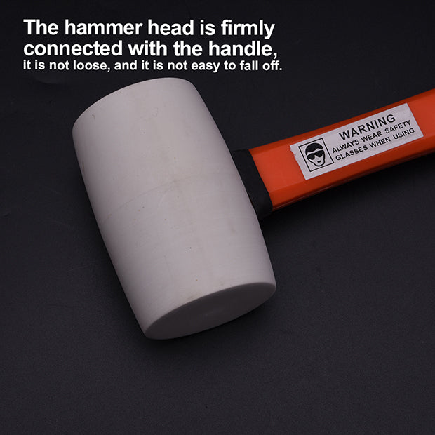 White Rubber Mallet with Fiberglass Handle