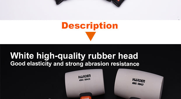 White Rubber Mallet with Fiberglass Handle
