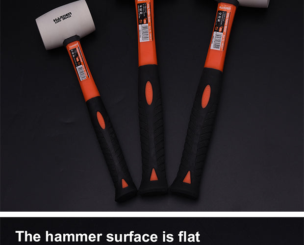 White Rubber Mallet with Fiberglass Handle