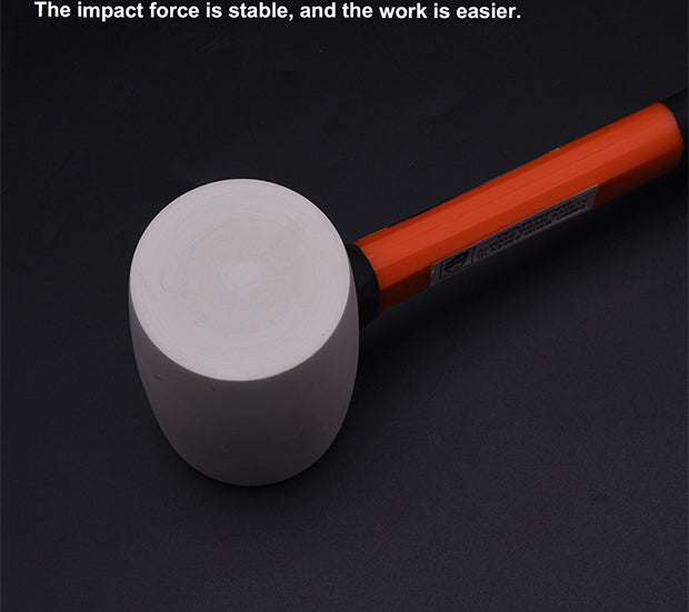White Rubber Mallet with Fiberglass Handle