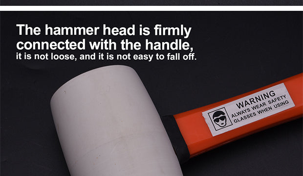 White Rubber Mallet with Fiberglass Handle