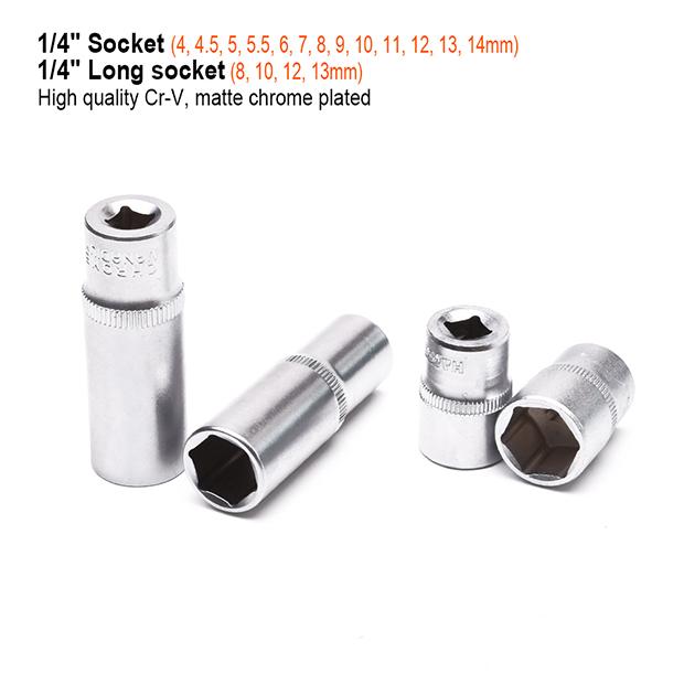 24Pcs 1/4" Socket Tools Set