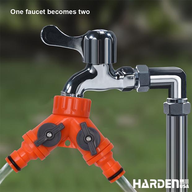 1/2" Y Shape Double Individual Hose Connector