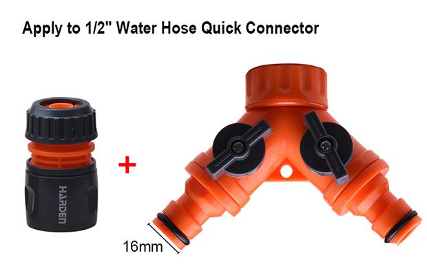 1/2" Y Shape Double Individual Hose Connector