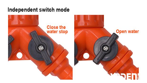 1/2" Y Shape Double Individual Hose Connector