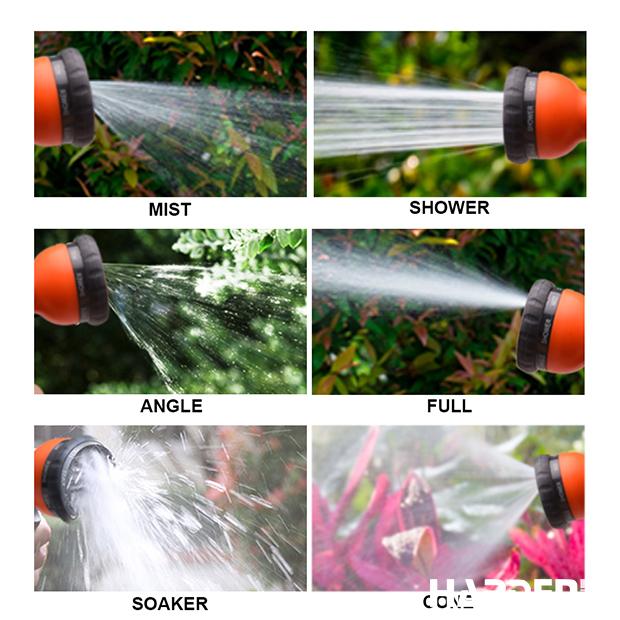 4-Piece Garden Hose Nozzle Kit with 8 Spray Patterns