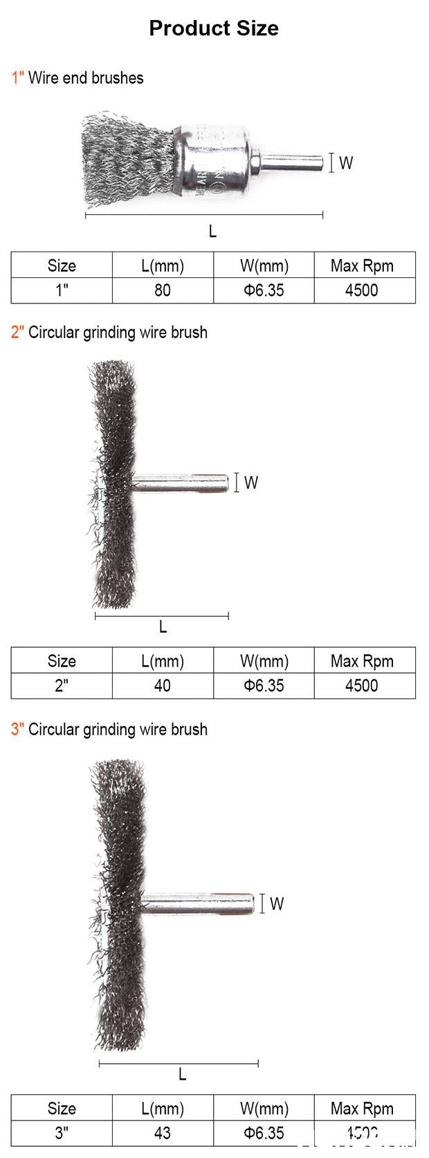 5Pcs Wire Brush Set