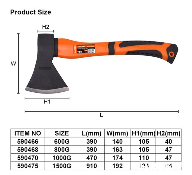 Axe with Fiberglass Handle