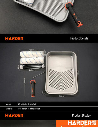 9'' 4Pcs Roller Brush Set