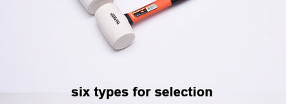 White Rubber Mallet with Fiberglass Handle