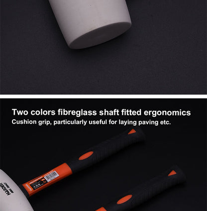 White Rubber Mallet with Fiberglass Handle