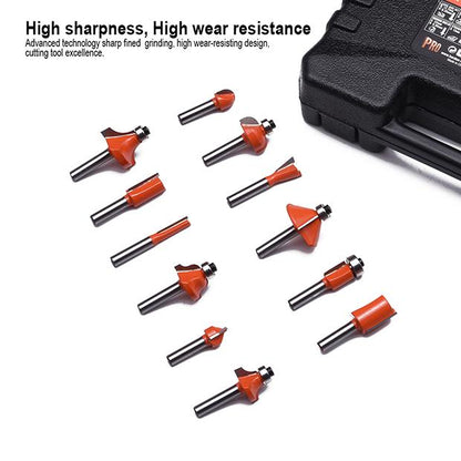 12Pcs Carbide Router Bits Set