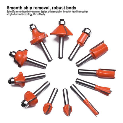 12Pcs Carbide Router Bits Set
