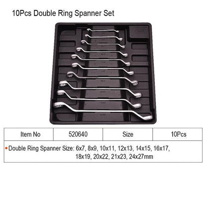 10Pcs Double Ring Spanner Set