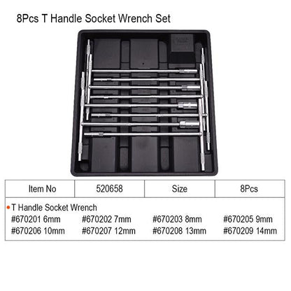 8Pcs T Handle Socket Wrench Set