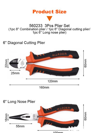 3Pcs Pliers Set