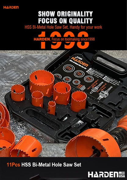 11Pcs HSS Bi-Metal Hole Saw Set