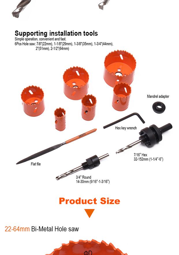 11Pcs HSS Bi-Metal Hole Saw Set