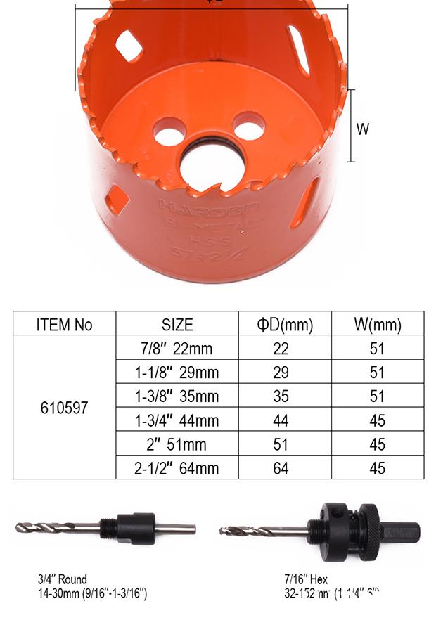 11Pcs HSS Bi-Metal Hole Saw Set