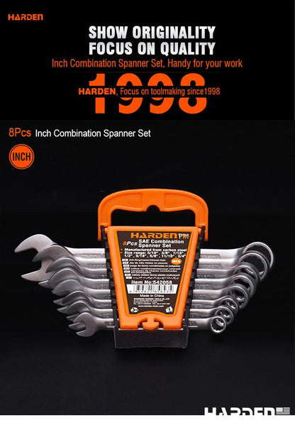 8Pcs Inch Combination Spanner Set