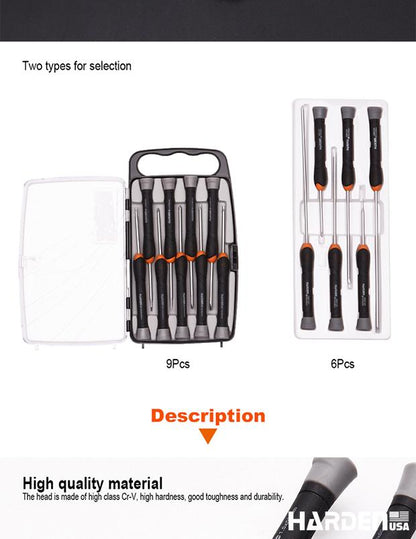 9Pcs CR-V Precision Screwdriver Set