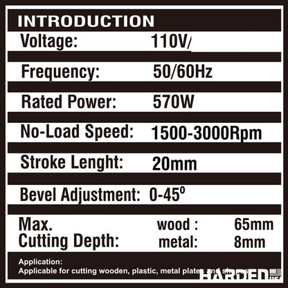 570W/110V Electric Jig Saw