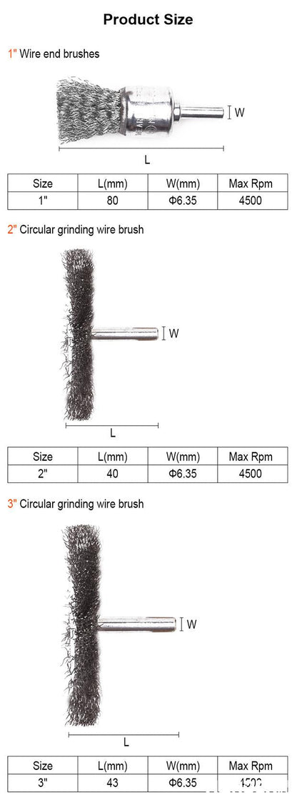 5Pcs Wire Brush Set