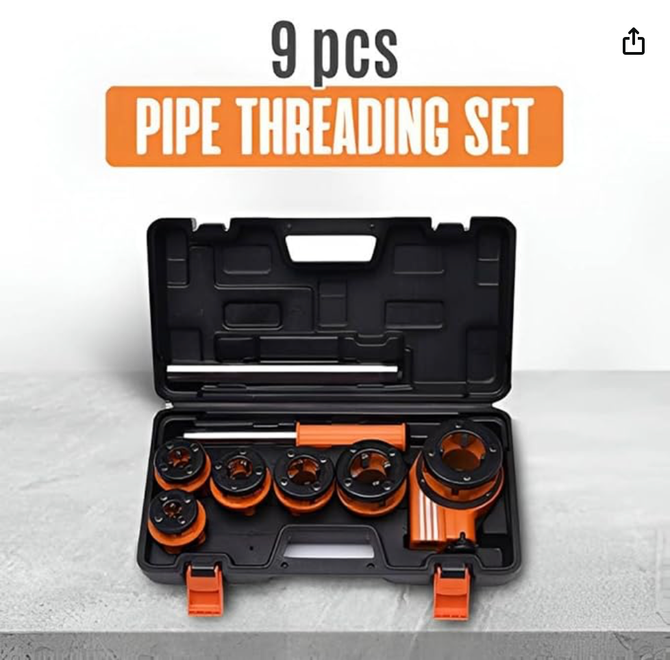 American Type 9Pcs Pipe Threading Set