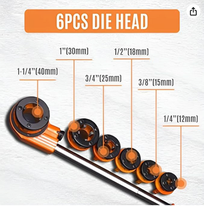 American Type 9Pcs Pipe Threading Set