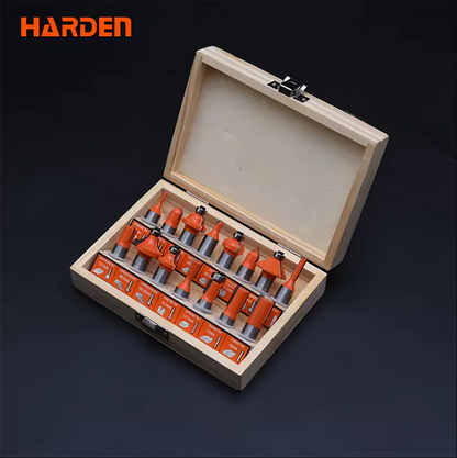 15Pcs Carbide Router Bits Set