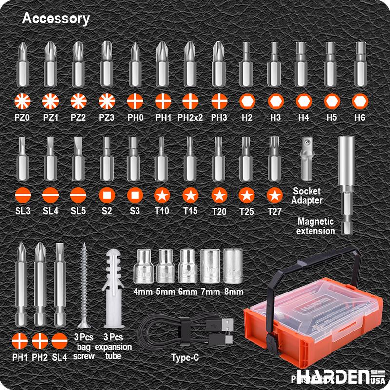 36Pcs /12pcs Cordless Screwdriver Set